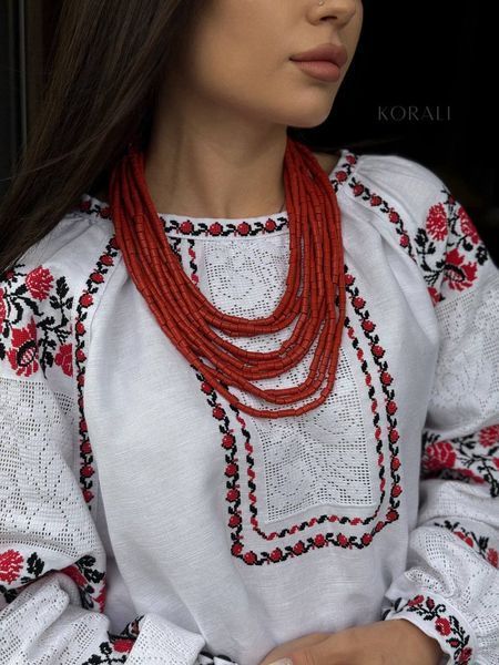 Намисто "Гуцулка Ксеня" з натурального каміння 685 фото