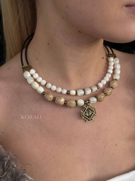 Necklace "Dawn" made of natural stones 2047 photo
