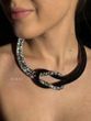 Necklace "Fate" black and white 2335 photo