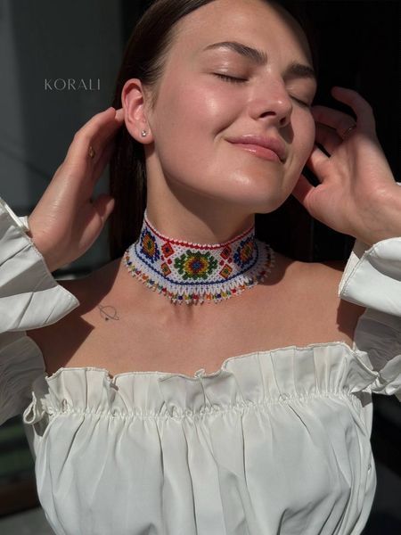 Silyanka "Sunny Color" white with colored pattern 799 photo