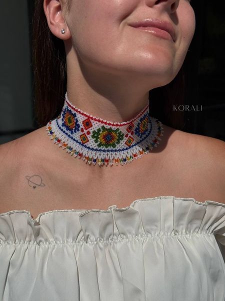 Silyanka "Sunny Color" white with colored pattern 799 photo