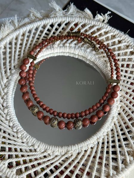 Necklace "Star" made of natural stones 2048 photo