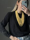 Намисто "Коралі" жовтого кольору 879 фото