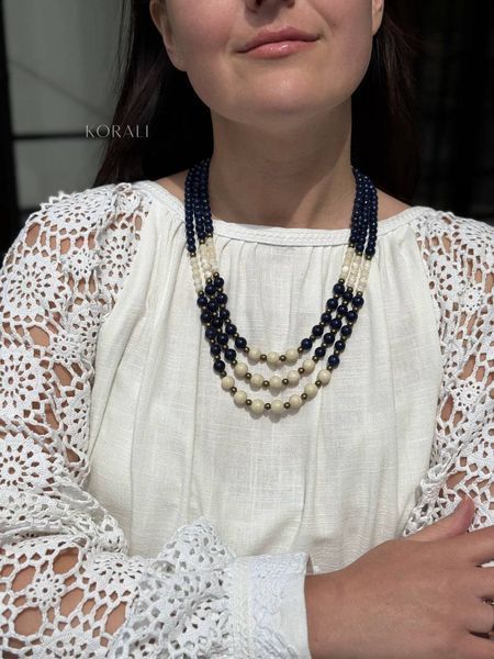 Necklace "Evening Haze" made of natural stones 687 photo