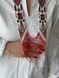 Circular neckerchief white with red pattern "Vyshyvanka" 2155 photo 2
