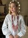 Circular neckerchief white with red pattern "Vyshyvanka" 2155 photo 3