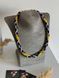 Necklace "Silk" blue-yellow 880 photo 2