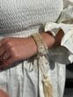 Ethnic bracelet "Pearl glow" beige