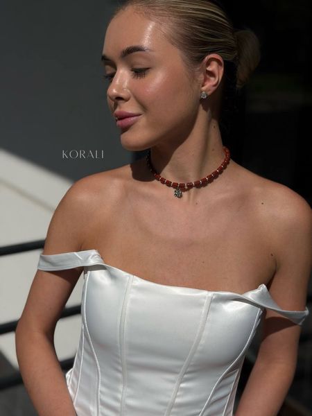 Choker made of Kosiv ceramics "Flowering Soul" 2405 photo