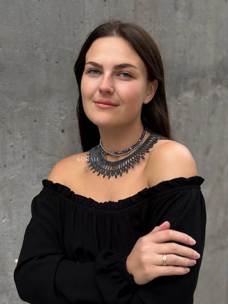 A set of "Starry Night" sylanka and a choker with rondels 207 photo
