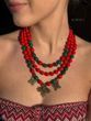 Necklace "Whisper of the Mountains" red-green 2337 photo
