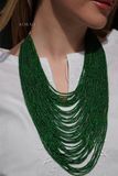 Necklace "Corals" shiny green 2244 photo