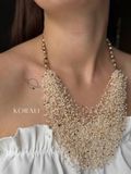 Milky-colored "Air" necklace on extensions 589 photo