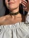 Ribbon necklace "Starry Carpathians" black color with gold ornament 240 photo 4