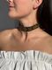 Ribbon necklace "Starry Carpathians" black color with gold ornament 240 photo 3