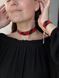 Set "Zori" choker and bracelet black with red patterns 91 photo 2