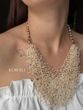 Milky-colored "Air" necklace on extensions