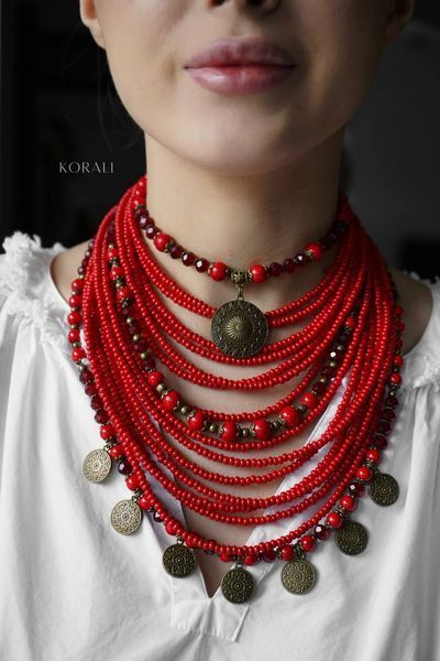 Necklace "Spirit of Traditions" made of natural stones 2274 photo