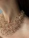 Necklace "Air" milky shade with brown inclusions 590 photo 1