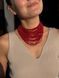 Necklace "Constellation" red with gold inclusions (short) 239 photo 8