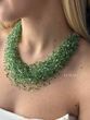 Necklace "Air" green (short) 2130 photo
