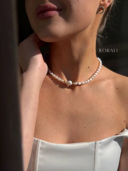 Choker necklace "Pearl of tenderness" 2308-1 photo