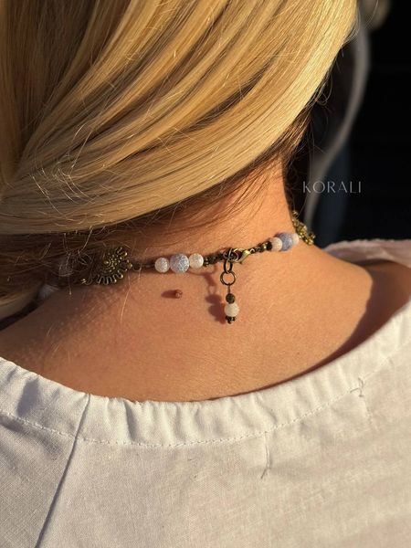 Necklace "Shine of the Stozhars" made of natural stones 2015 photo