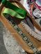 Ribbon necklace "Zeropad" green with gold splashes 271 photo 3