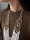 Circular necklace "Svarga" is white and gold 416 photo 1