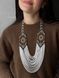 Circular necklace "Svarga" is white and gold 416 photo 2