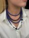 Braided harness lariat chameleon in purple and blue shades 1086 photo 2