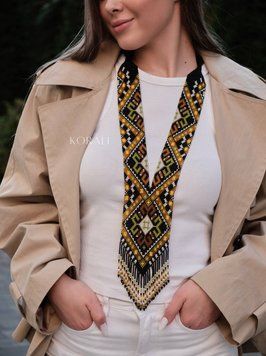 "Polonyna" Czech Beadwork Necklace 2557 photo