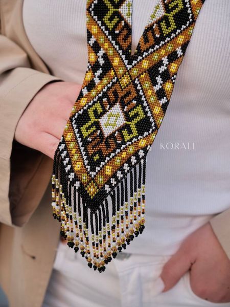 "Polonyna" Czech Beadwork Necklace 2557 photo
