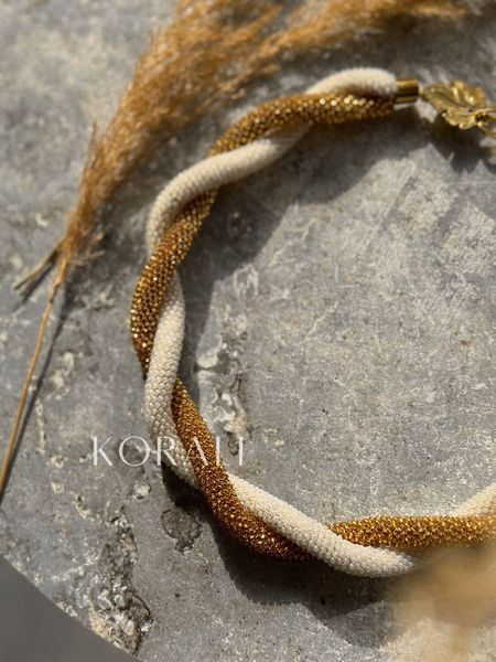 Harness necklace "Golden Tern" 42 photo