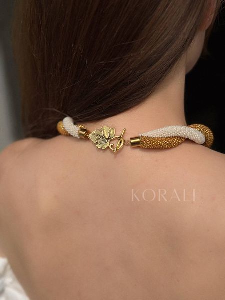 Harness necklace "Golden Tern" 42 photo