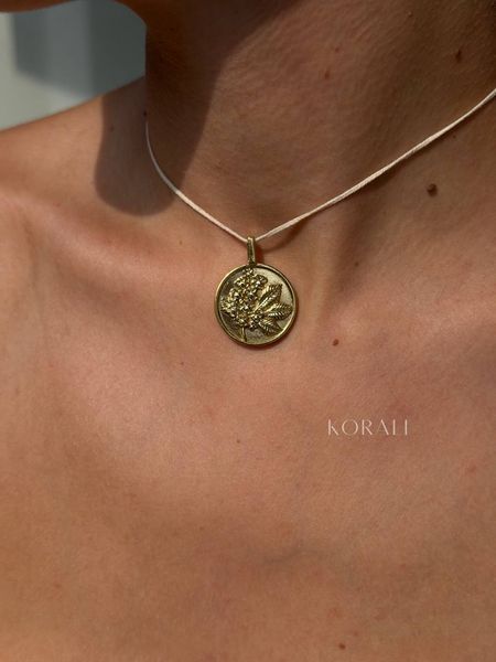 Double-sided brass pendant "Dove" 2411 photo