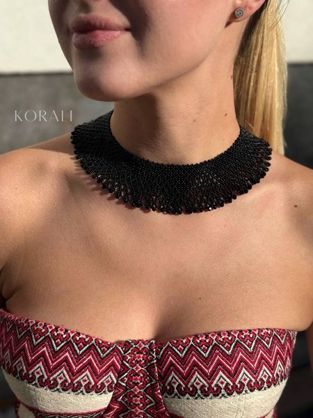 Classic black Silyanka with rondels (4cm) 1027 photo