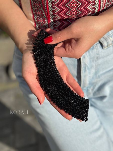 Classic black Silyanka with rondels (4cm) 1027 photo