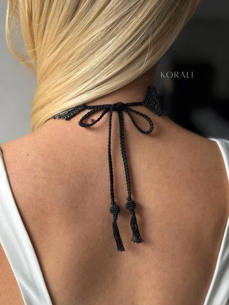 "Lesi Ukrainky" silyanka (3 cm) black-transparent with graphite inclusions 1112 photo