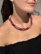 Necklace-harness "Embroidery" red with white 851 photo 4