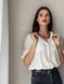 Necklace-harness "Embroidery" red with white 851 photo 3