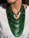 Set "Lelitka" made of natural stones of green and black color 2309 photo 1