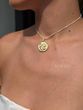 Double-sided brass pendant "Dove" 2411 photo