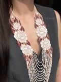 Necklace "Rose Bracelet" beige 710 photo