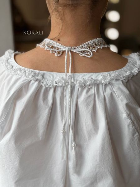 Silyanka "Motiv" white-transparent with gold inclusions 2257 photo
