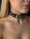 "Lesi Ukrainky" black silk scarf with red and white pattern on the ribbon 2350 photo 2