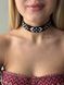 "Lesi Ukrainky" black silk scarf with red and white pattern on the ribbon 2350 photo 1