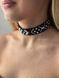 "Lesi Ukrainky" black silk scarf with red and white pattern on the ribbon 2350 photo 3