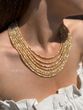 Beaded necklace "Morning Dew" beige 2490 photo