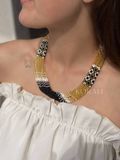 Black and gold ethnic necklace 40 photo